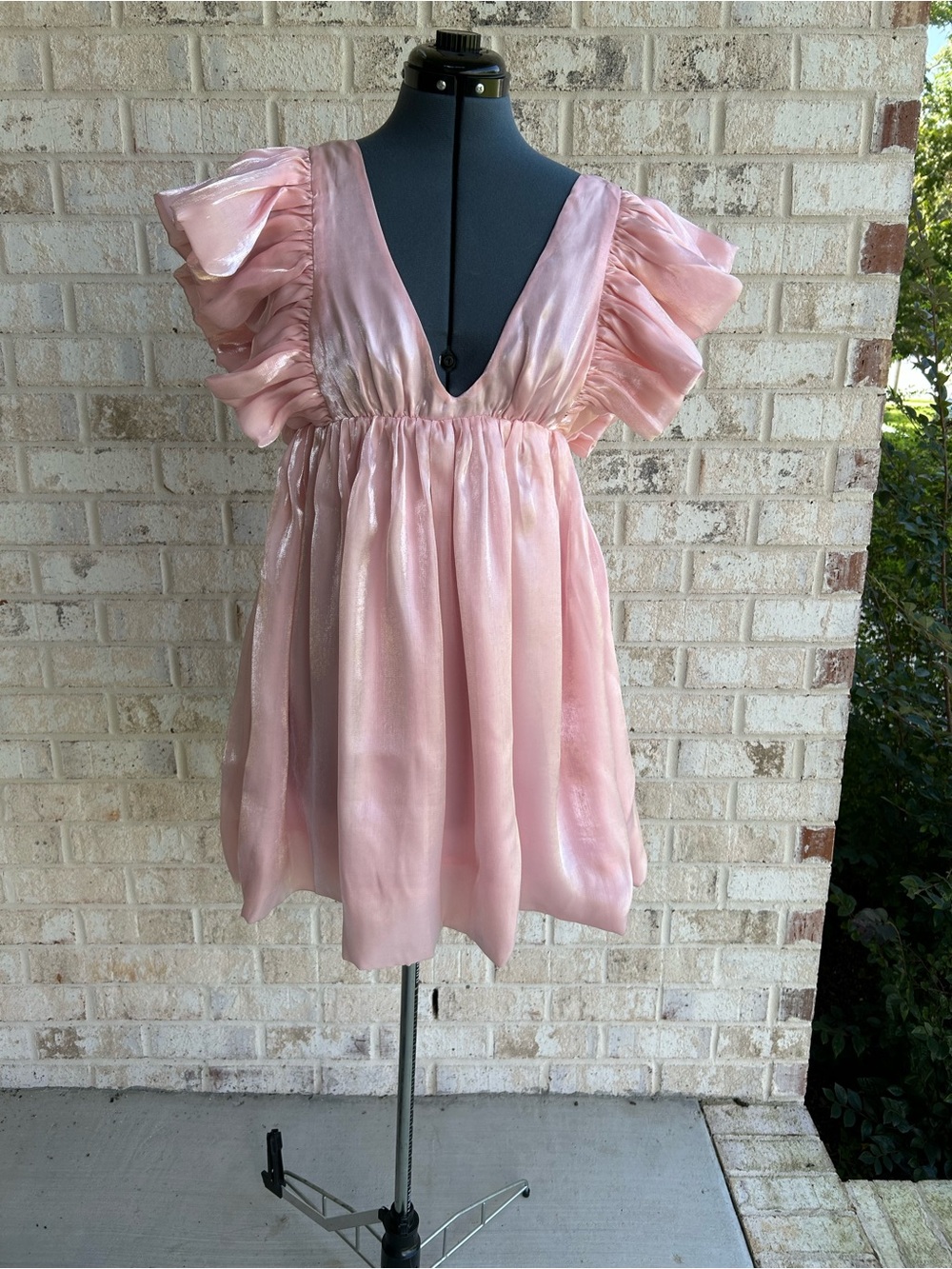 Storia May Flowers babydoll mini iridescent dress - M
